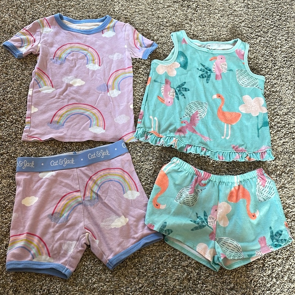 Carter's Kids Pajamas Nightgowns - Pink and Aqua